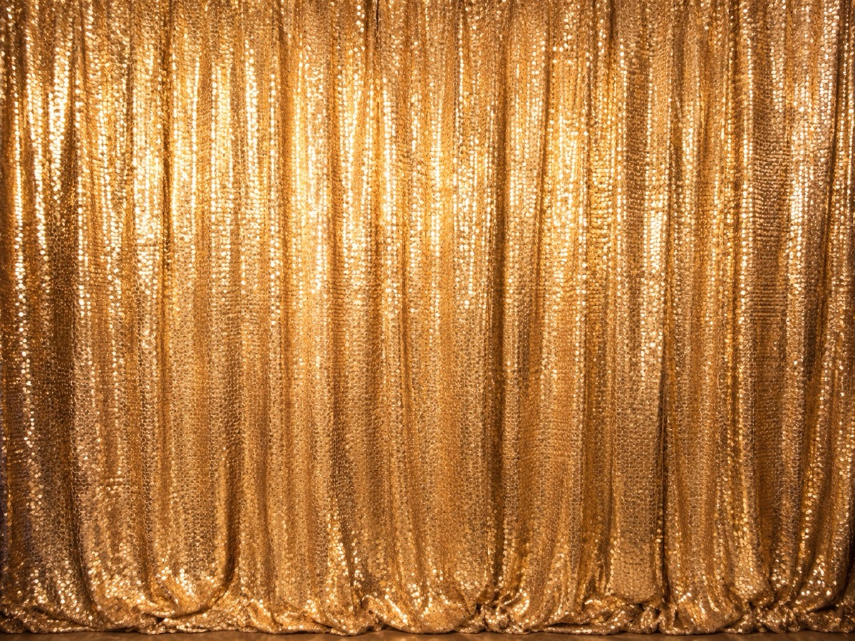 Gold Sequin photo booth backdrop
