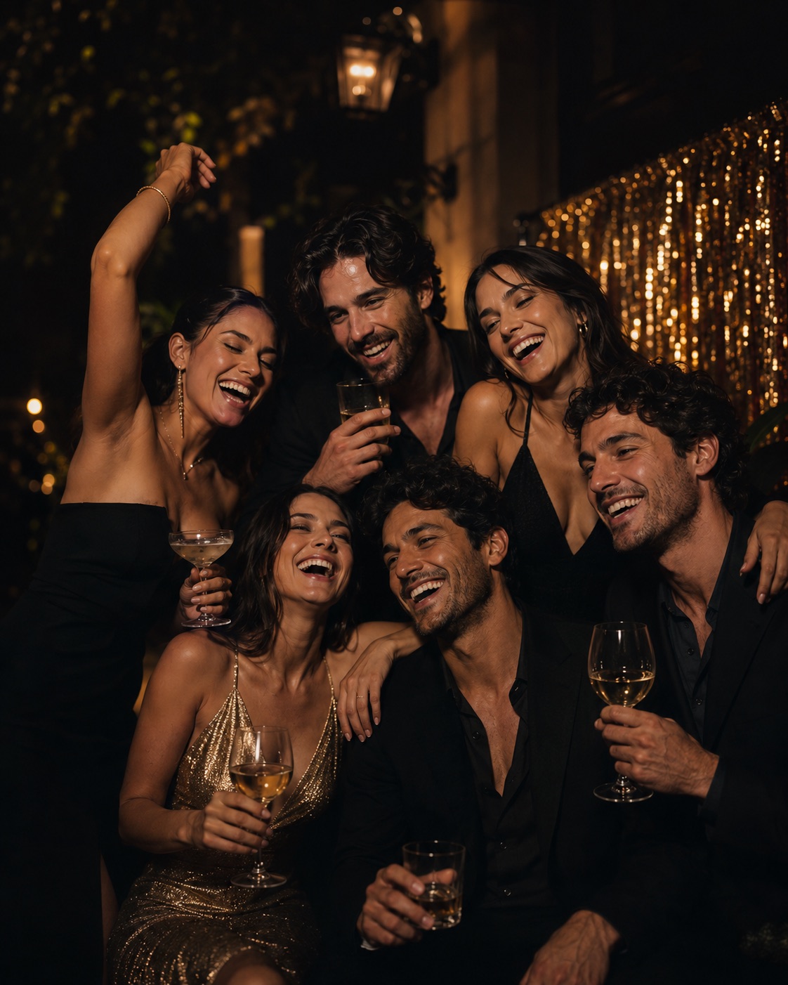 Guests at a private party photo booth