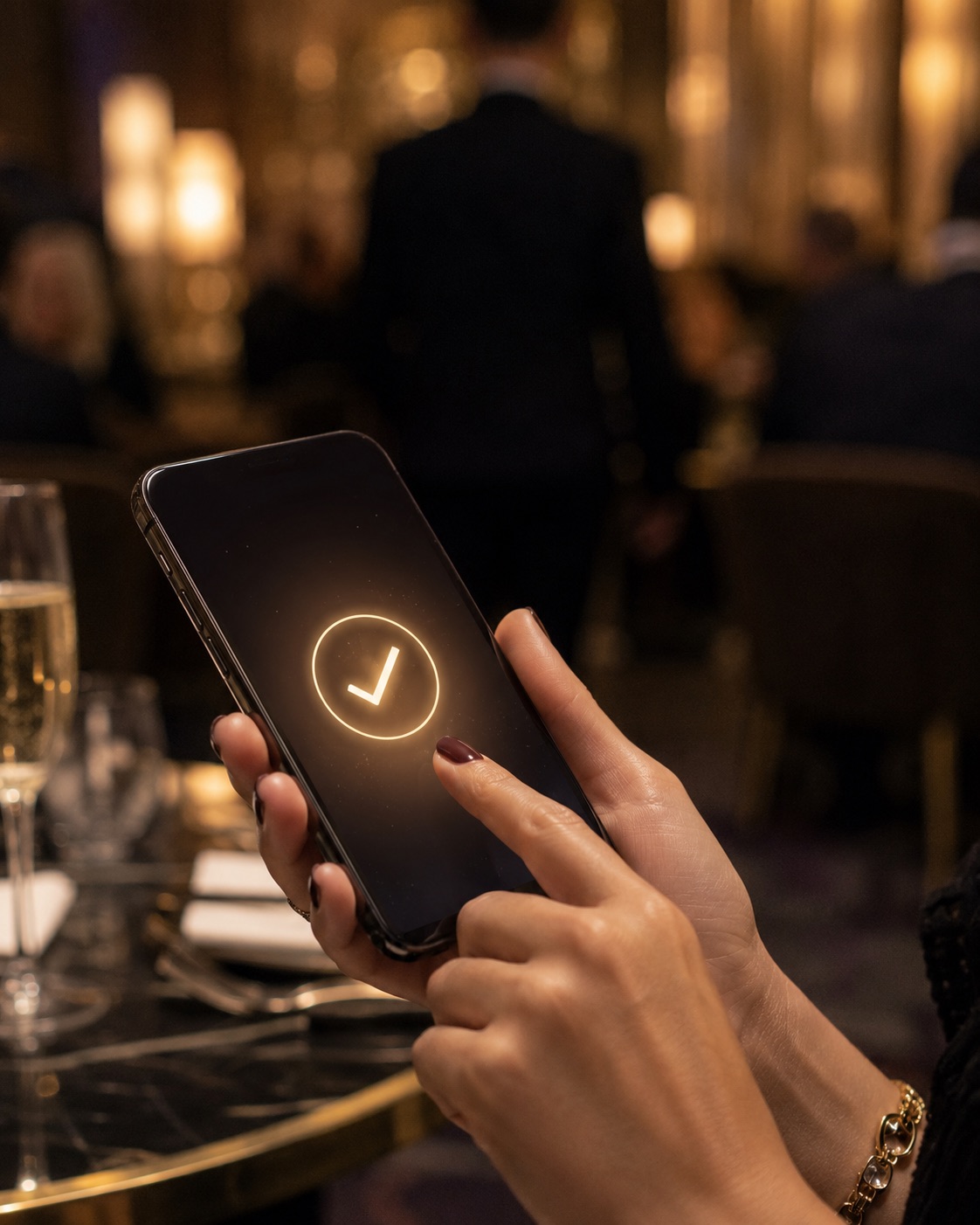 A booking confirmed on a phone